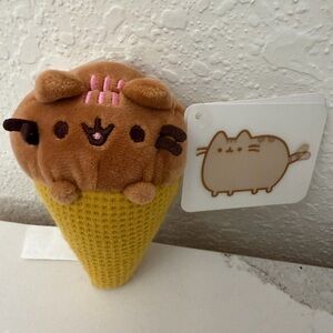 Rare Collectable GUND Pusheen Chocolate Ice Cream Cone 12cm Plush NWT
